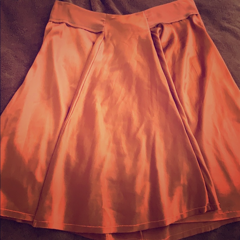 Copper Silk Skirt